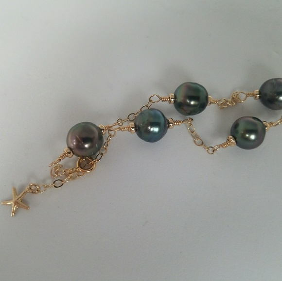 Tahitian pearl bracelet gold filled silver starfis - Picture 5 of 8